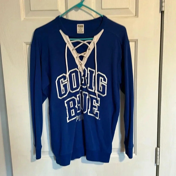 Go Big Blue Pink XS Sweatshirt - Picture 1 of 3